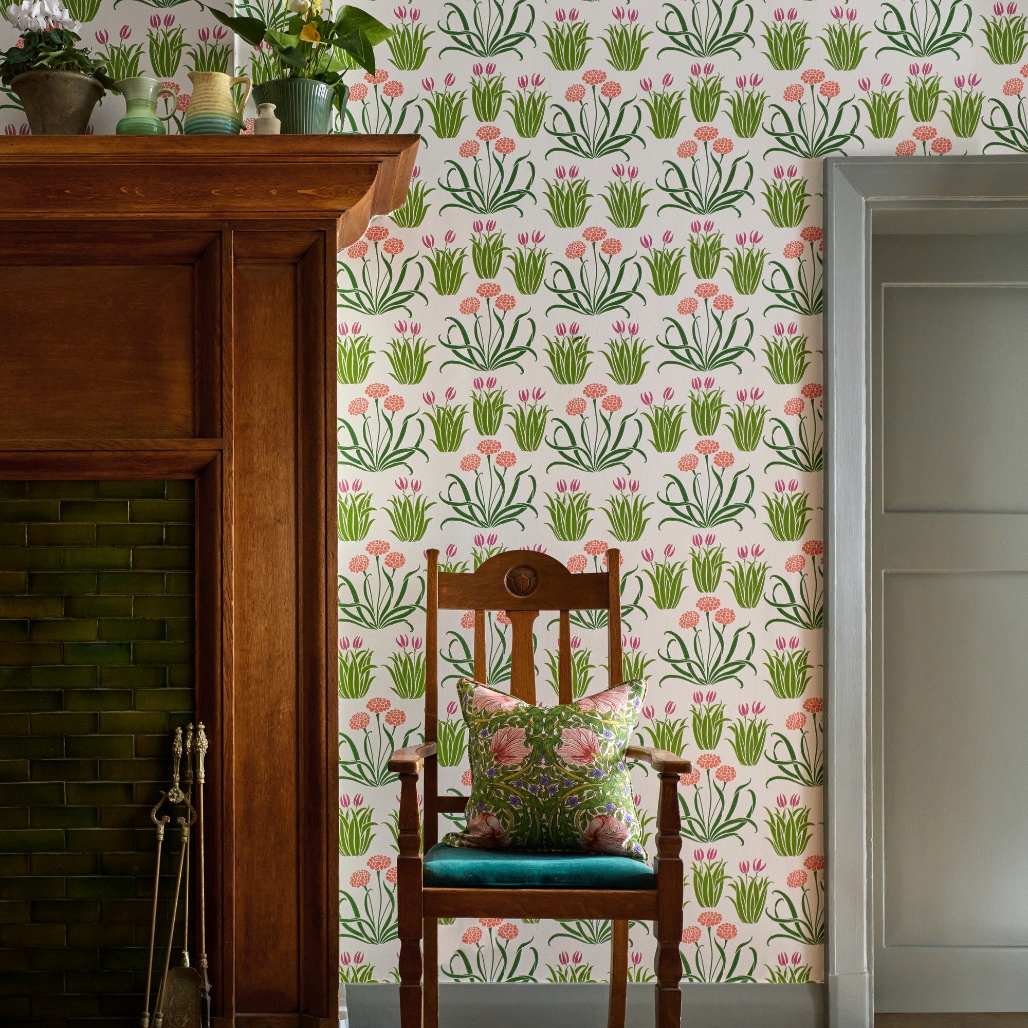 Glade Wallpaper 217342 By Morris Co In Tulips Fields